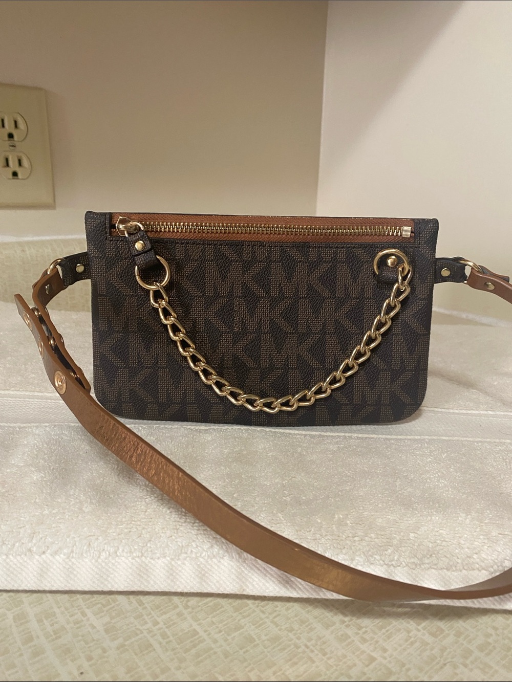 Michael Kors Brown MK Monogram Fanny pack
